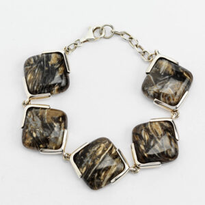 Brown Agate Feather Bracelet