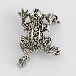 Marcasite Frog Brooch