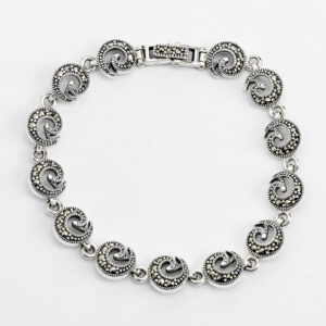 Silver and marcasite bracelet