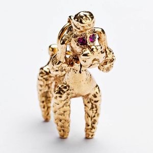 Gold Poodle Charm