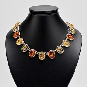 Multicoloured amber necklaceAmber