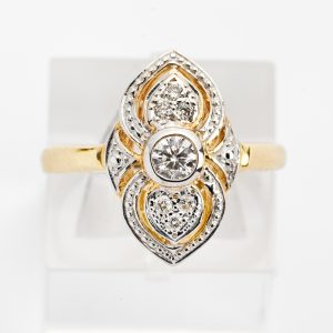 Ornate Art Deco style diamond ring
