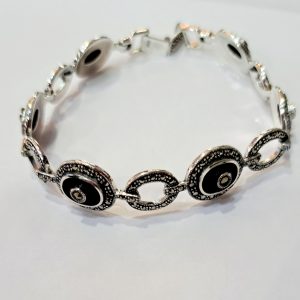 Art deco style onyx bracelet
