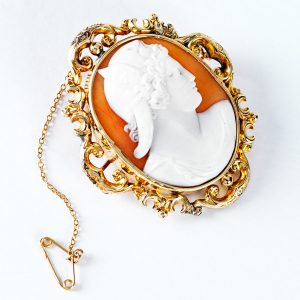Large cameo brooch