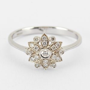 diamond cluster ring