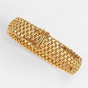 18 carat gold mesh bracelet