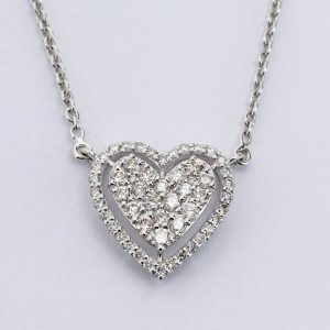 diamond heart pendant