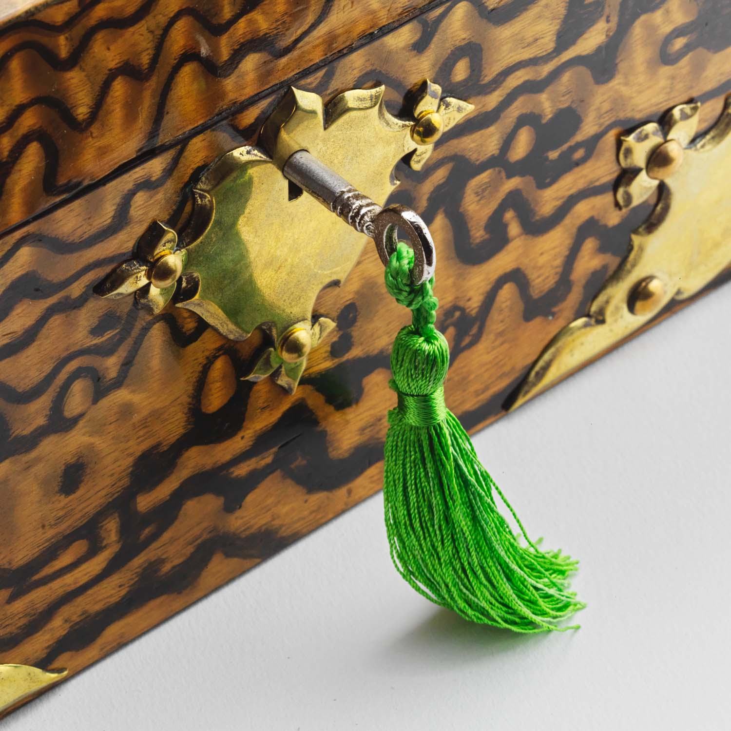 Victorian Wavy Ash Stationary Box - Image 8