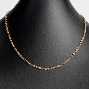 18 ct round link chain