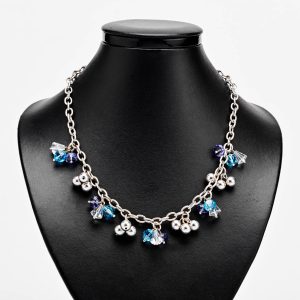 Bed Rock Crystal Silver Necklace