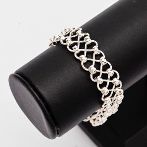 Weave Link Silver Bracelet