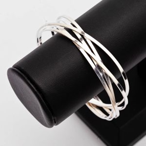 Silver 5 Band Bangle