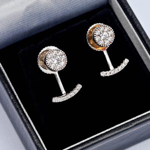 Cz Studs with Cuff