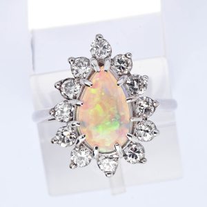 Opal and Diamond Ring
