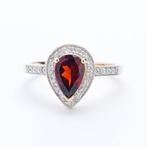 Garnet and Diamond Ring