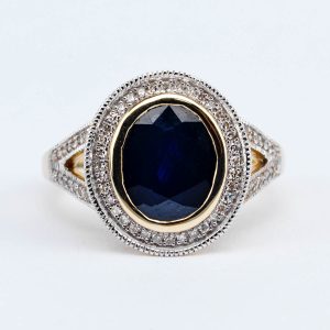 Sapphire and Diamond Gold Ring