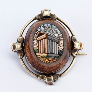 Antique Micro Mosaic Brooch