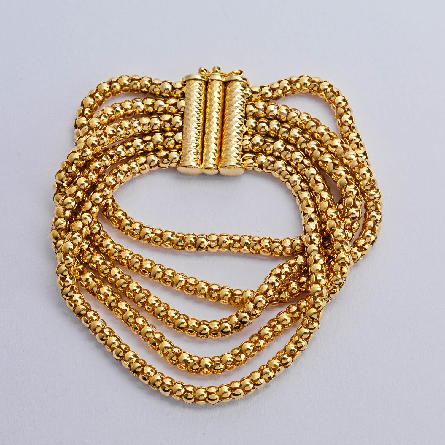 9 Carat 5 Strand Gold Bracelet - Image 2