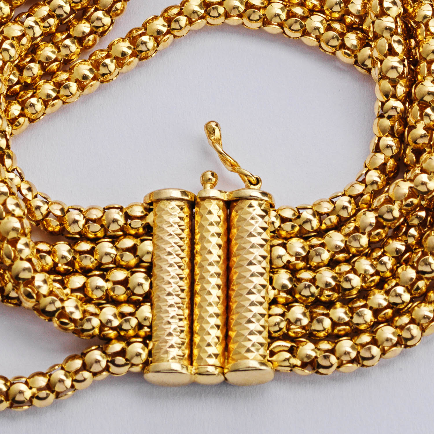 9 Carat 5 Strand Gold Bracelet - Image 4