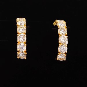 18 Carat Gold & Diamond Half Hoop