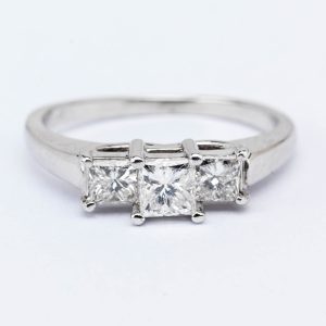 3 Stone Princess Cut Diamond Ring
