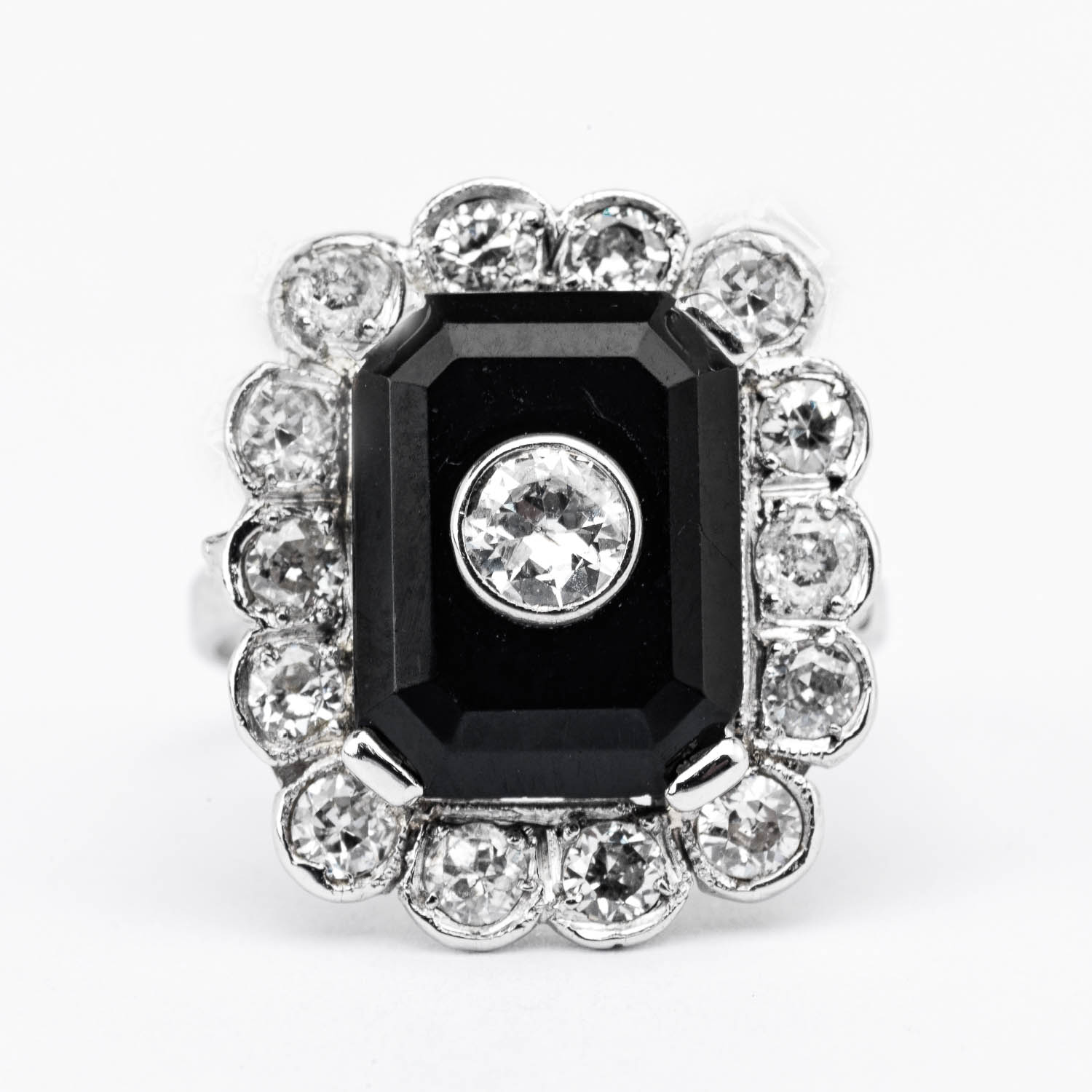 Art Deco Onyx & Diamond Ring