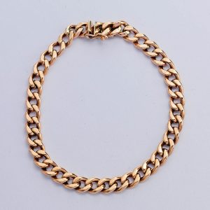 9 Carat Rose Gold Curb Bracelet
