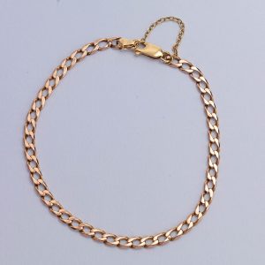 9 Carat Rose Gold Curb Bracelet