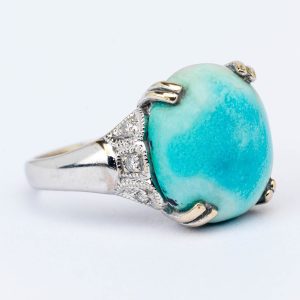 Turquoise & Diamond Vintage Ring