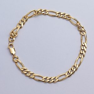 9 Carat Figaro Link Bracelet