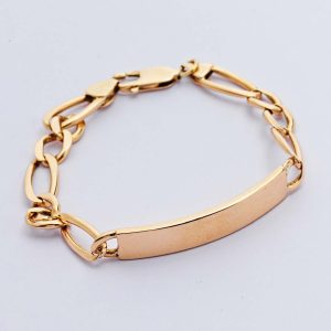 Gold Figaro Link I.D Bracelet