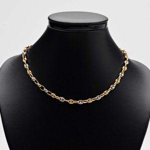 Puffed Mariner Two-Tone Chain