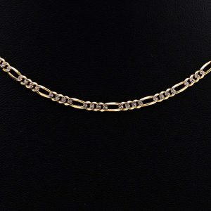 9 Carat Two-Tone Figaro Chain