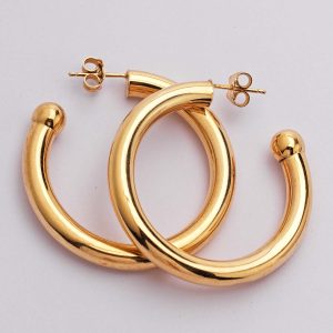 Large 9 Carat Gold Hoops