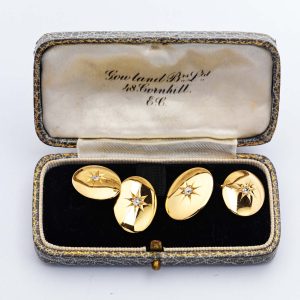 18 Carat & Diamond Heavy Cufflinks