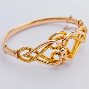 Antique Gold Knot Bangle