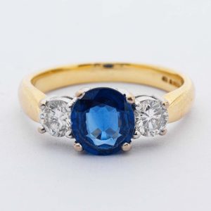 Sapphire & Diamond Trilogy Ring