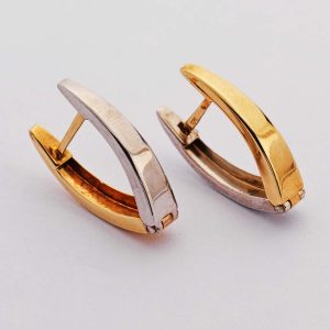9 Carat Gold 2-Tone Hoops