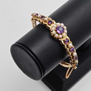 Amethyst & Pearl Bangle