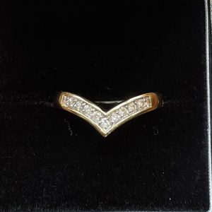 Diamond Wishbone Ring