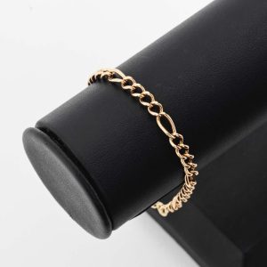 Rose Gold Figaro Link Bracelet