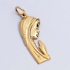 9 Carat Gold Madonna Pendant