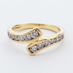 Diamond Crossover Ring