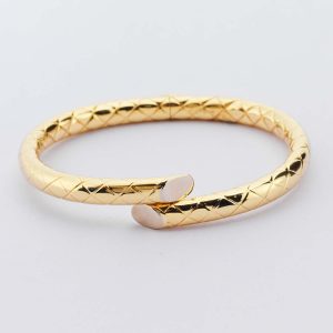 Gold Cross Over Bangle