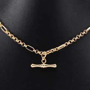 9 Carat Gold T-Bar & Chain