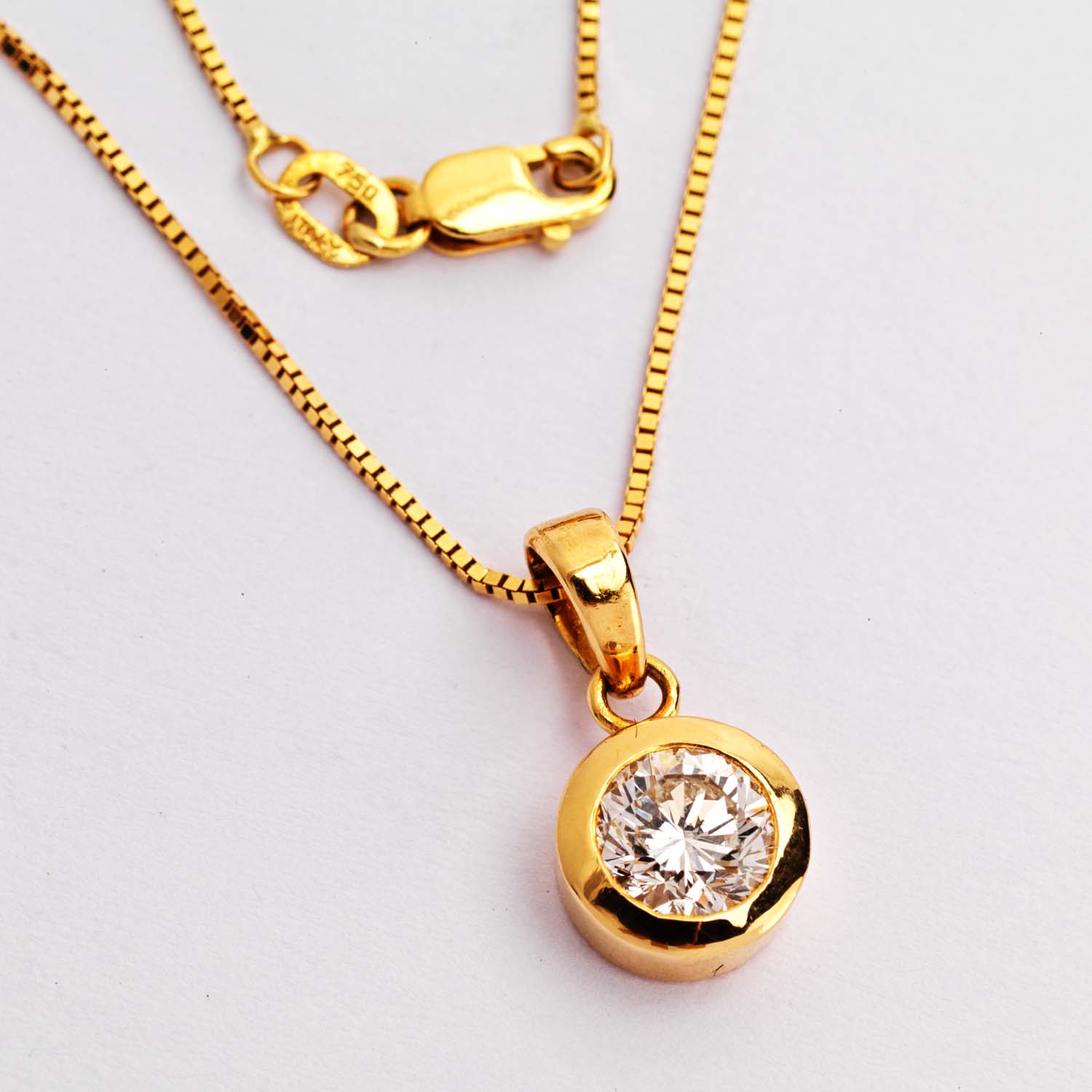 1 Carat Solitaire Diamond Pendant - Image 2