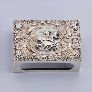 Antique Silver Matchbox Cover