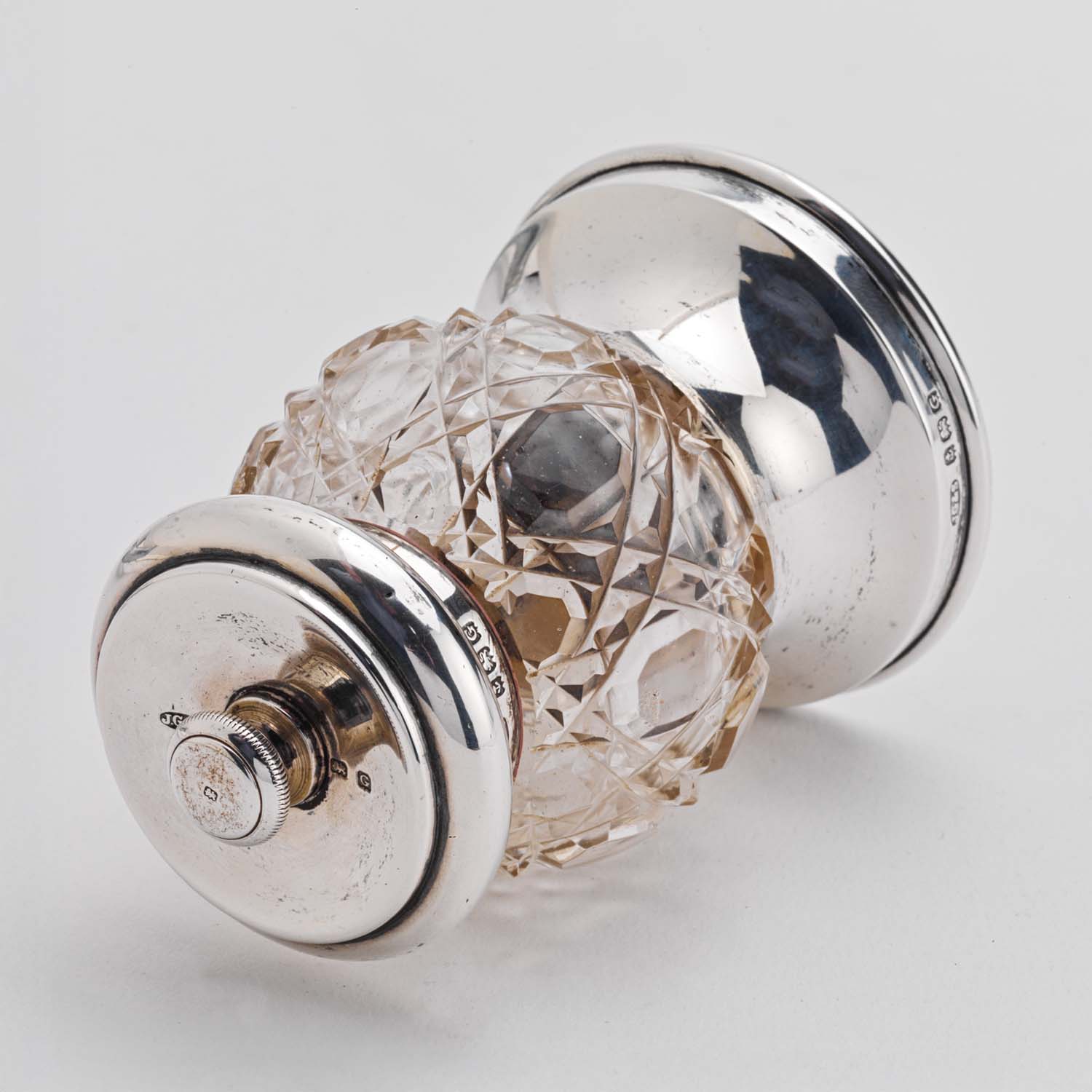 Antique Silver & Crystal Nutmeg Grinder - Image 5