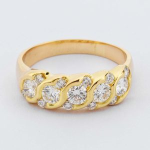 18 Carat Gold & Diamond Band