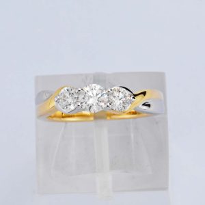 Two-Tone Trilogy Diamond Ring